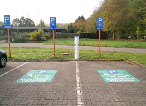 Thermoplastische markering elektrisch voertuig