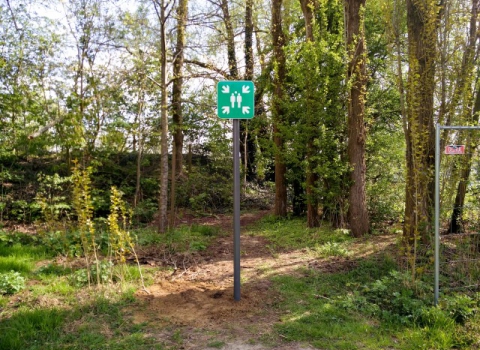 Pictogram bord verzamelplaats