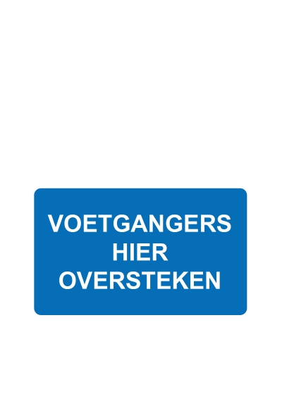 Voetgangers hier oversteken