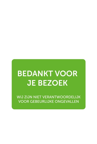 Bord we zijn niet verantwoordelijk voor gebeurlijke ongevallen