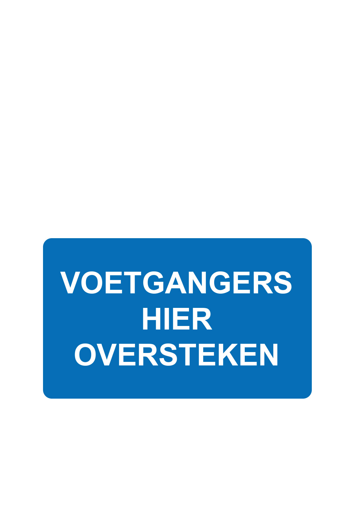 Voetgangers hier oversteken